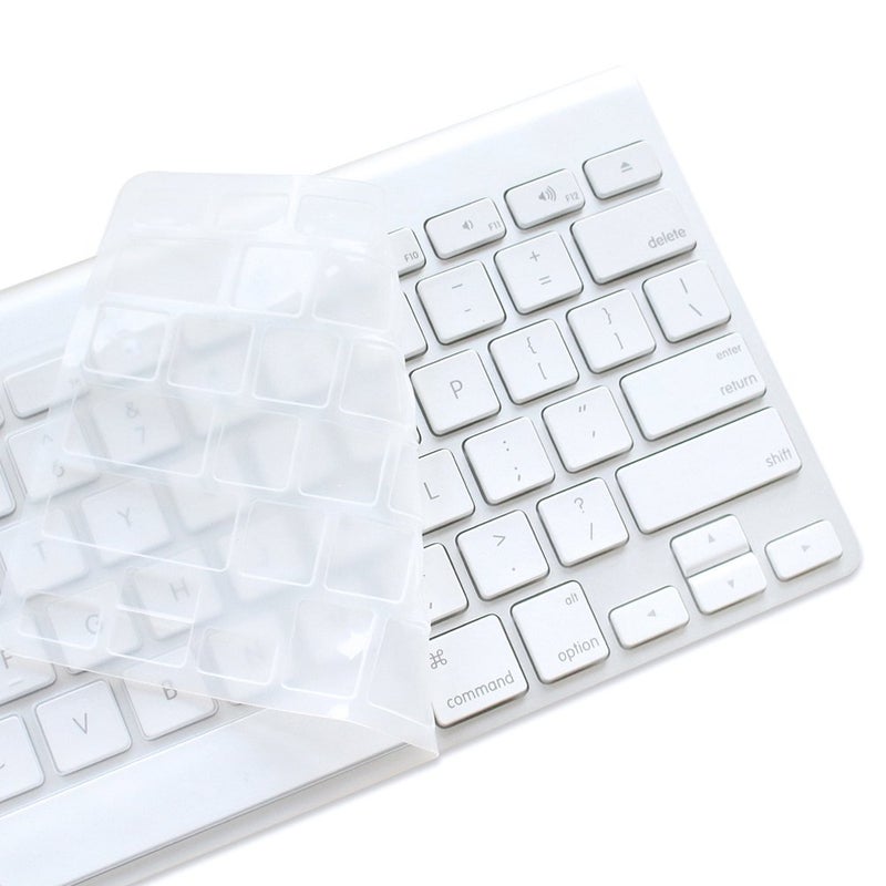ProElife Ultra Thin Silicone Keyboard Protector Cover Skin for Apple Wireless Keyboard with Bluetooth MC184LL/B (Model A1314, U.S Layout) (Not Fits Magic Keyboard), Transparent - Image 4